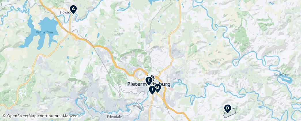 Pietermaritzburg Essentials — 地图