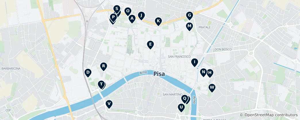 Mapa Pisa Castles & Fortifications