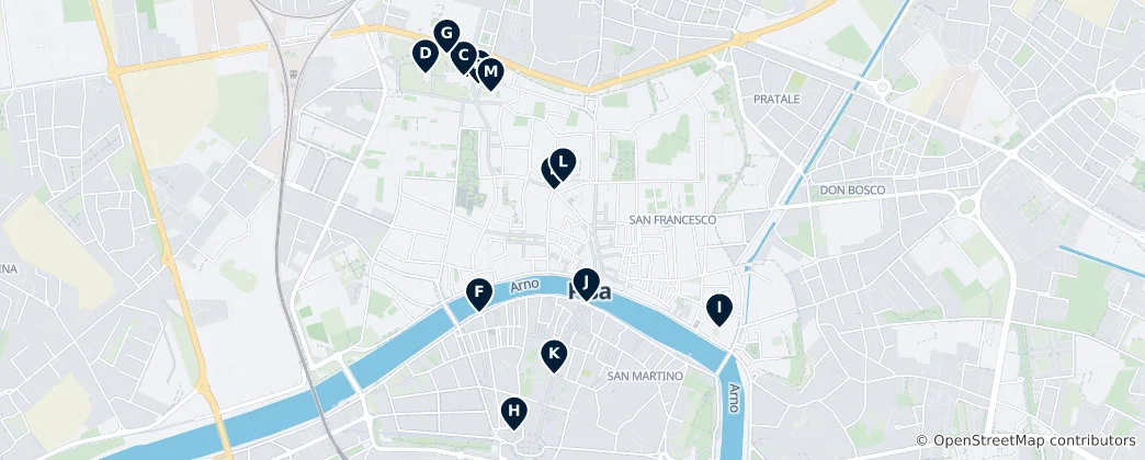 Mapa de Pisa Essentials