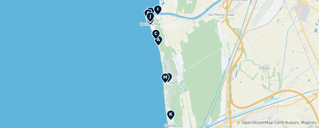 Mappa di Top Italian & Mediterranean Dining