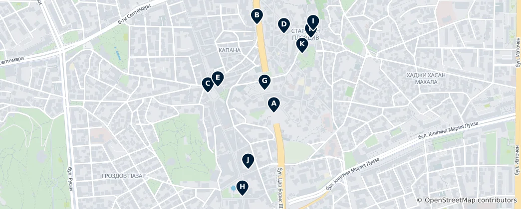 Mapa De Plovdiv's Absolute Essentials