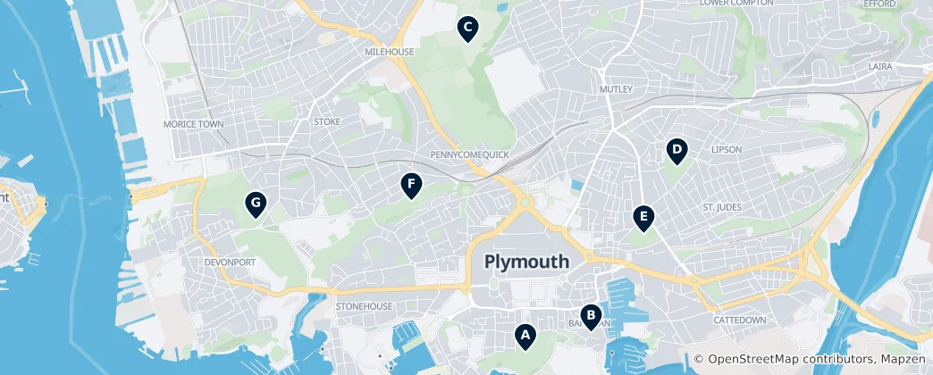 Map of Parks & Gardens