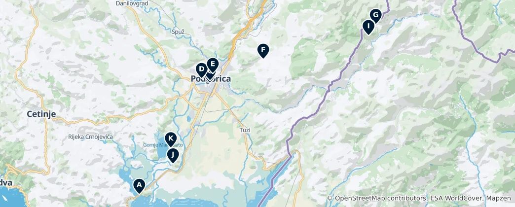 Map of Historic Ruins and Monuments