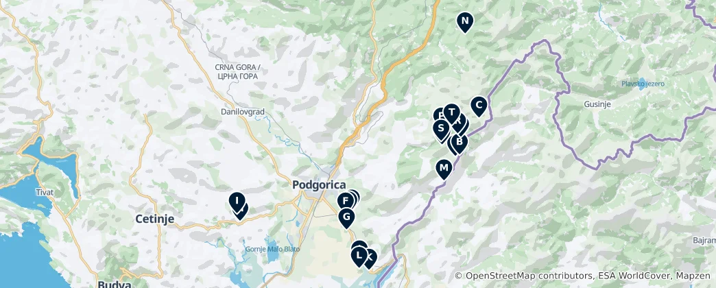 Map of Majestic Mountains and Peaks