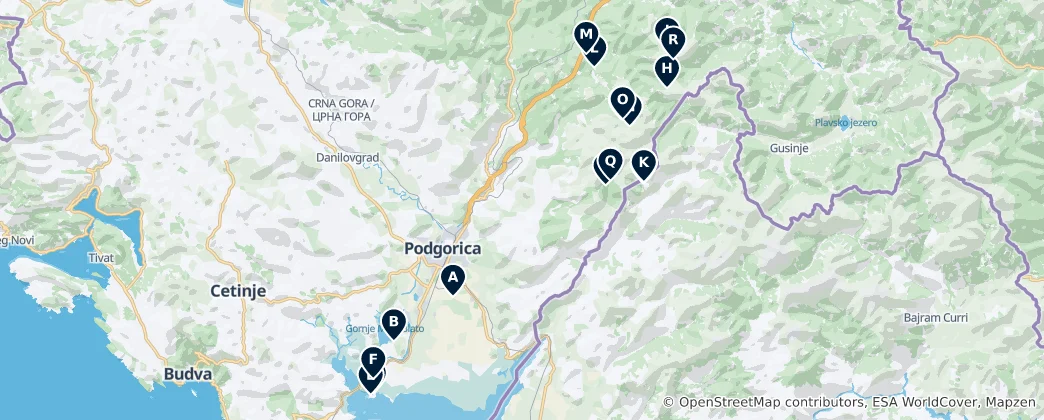 Map of Natural Water Wonders