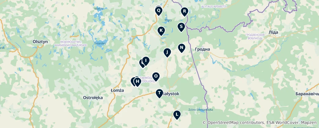 Mapa Historic Sites and Monuments