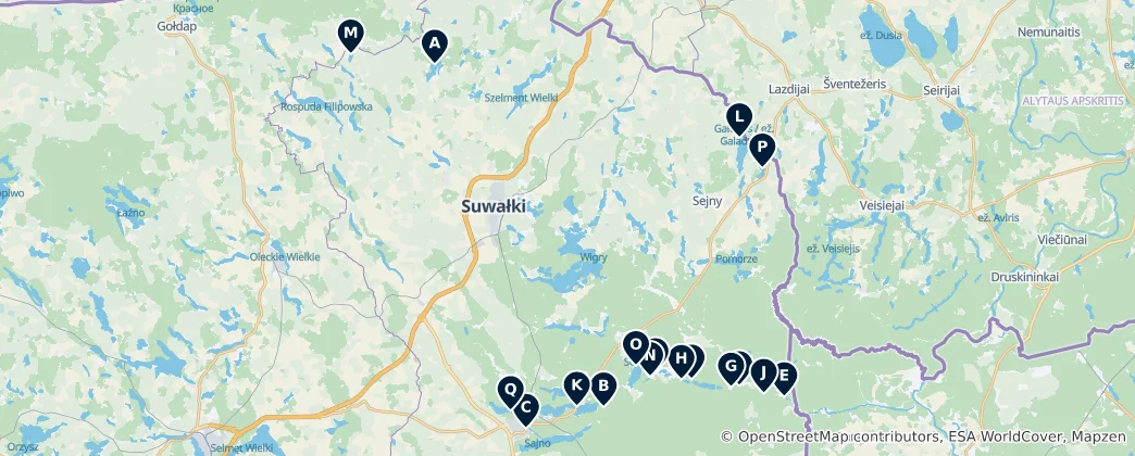 Mapa de Lakes and Canals