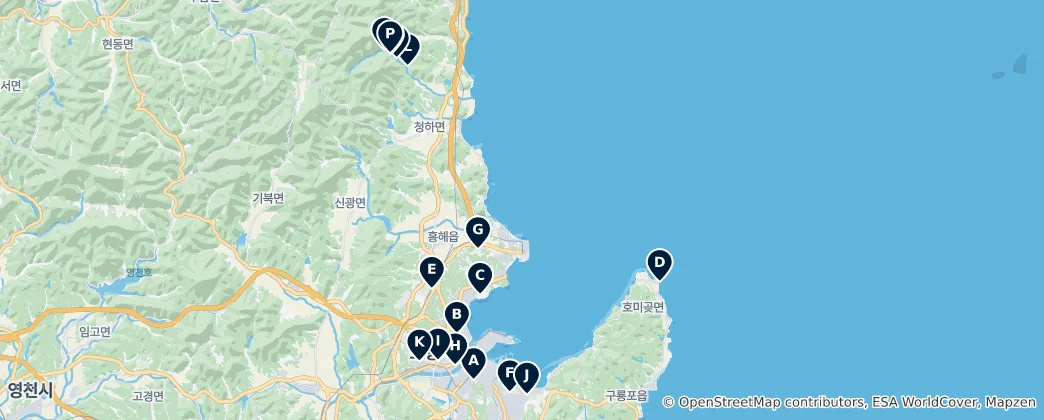 Mappa di Pohang Essentials