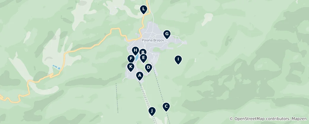 Mappa di Poiana Brașov Essentials