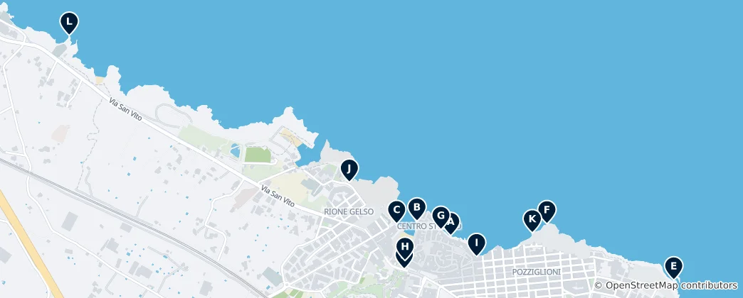 Térkép: Partmenti kilátók és barlangok
