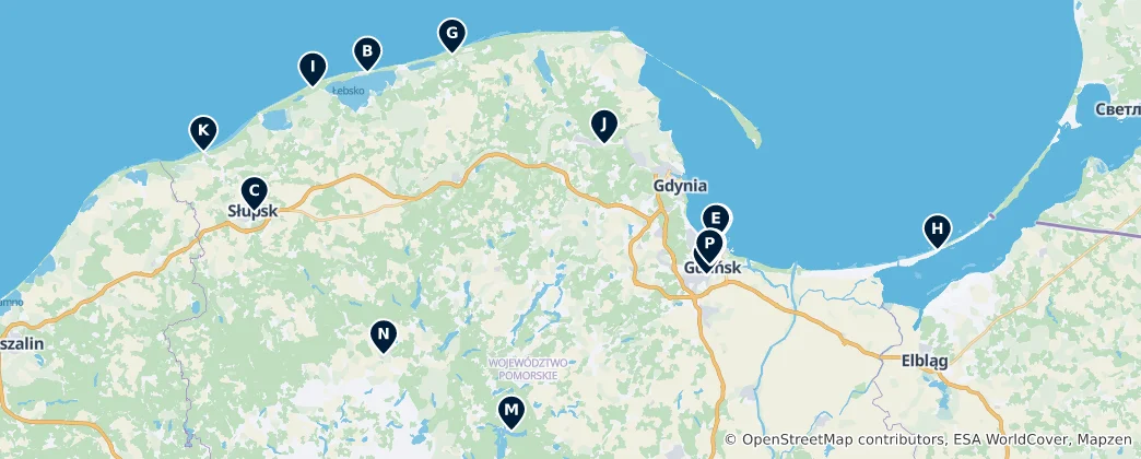 Map of Pomeranian Voivodeship: Absolute Essentials