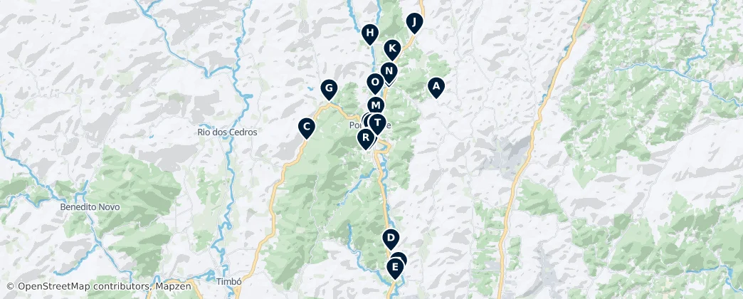 Mapa De Christian Places of Worship