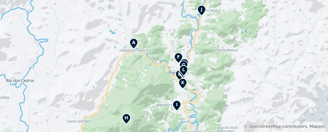 Mapa de Pomerode's Essential German Charm