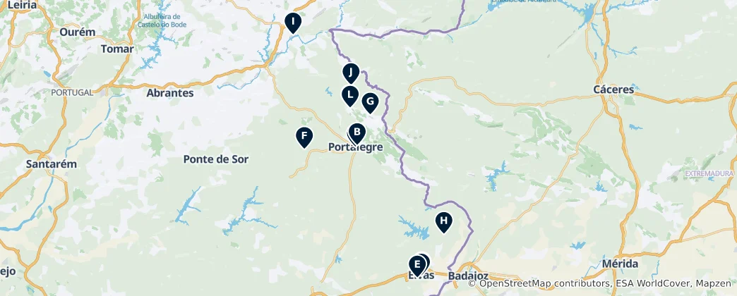 Mapa Religious Heritage of Portalegre