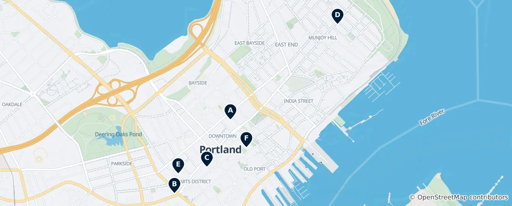 Mapa Portland Theaters & Cinemas