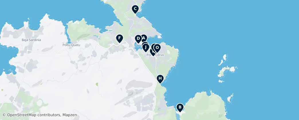 Map of Porto Cervo Must-Sees