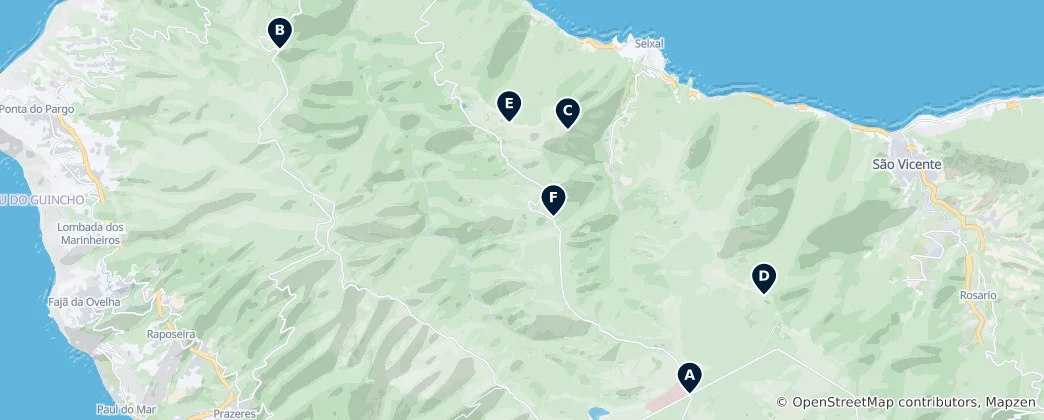 Mapa Peaks and Viewpoints