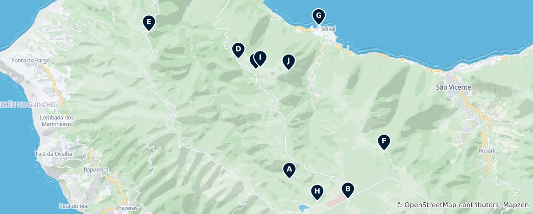 Mapa Porto Moniz Essentials