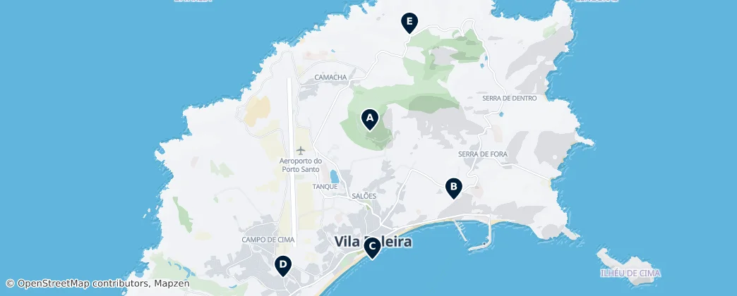 Porto Santo Highlights — Map