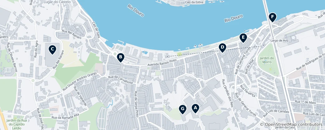Map of Historic Port Wine Cellars