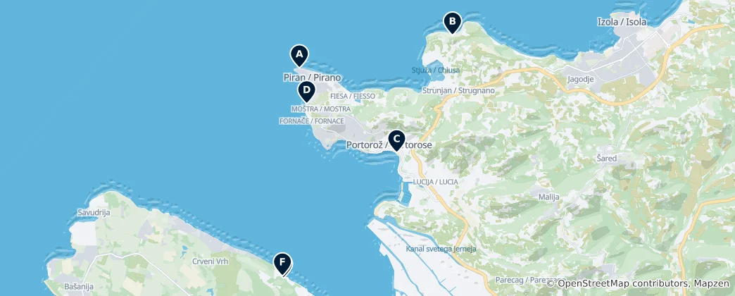 Mappa di Beautiful Beaches