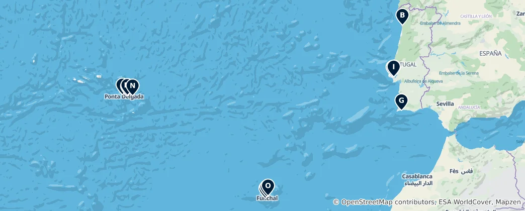 Map of Best Viewpoints in Portugal