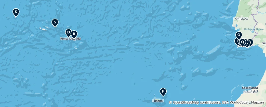 Mappa di Stunning Portuguese Beaches