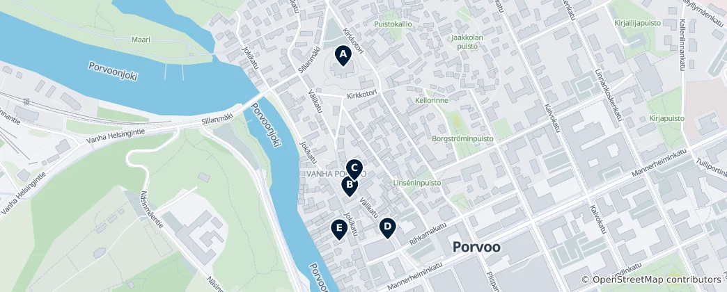 Mapa Porvoo's Absolute Essentials