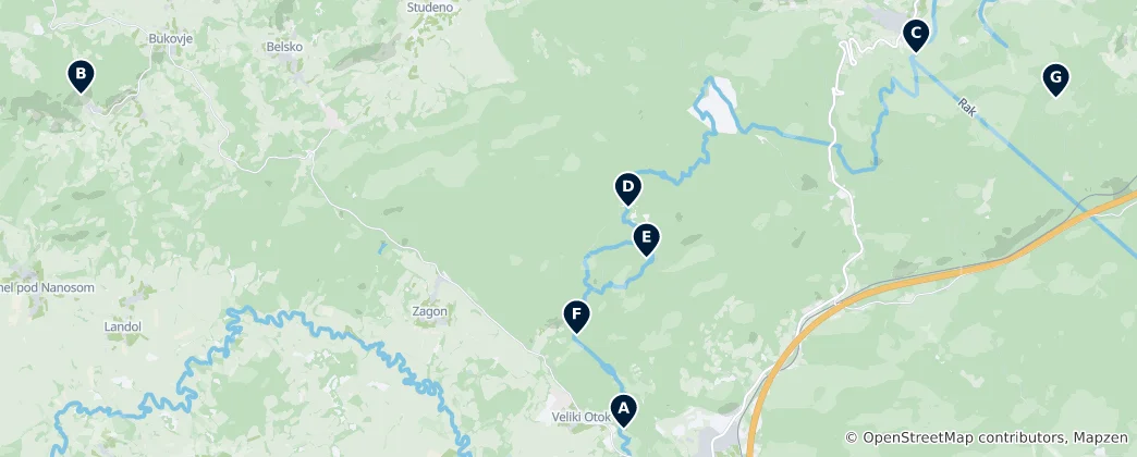 Map of Slovenian Karst Wonders