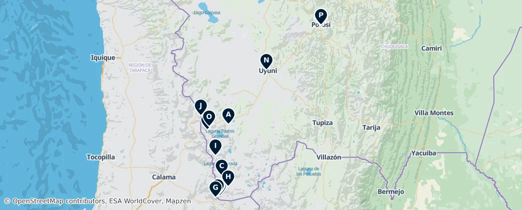 Map of Departamento de Potosí Absolute Essentials