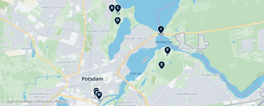 Potsdam's Royal Palaces and Historic Parks: A Lifetime Visit — Kaart