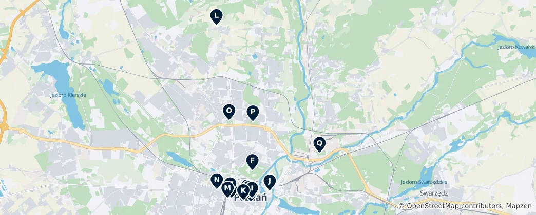 Map of Poznań's Historic Landmarks