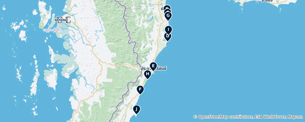 Mapa Beautiful Beaches
