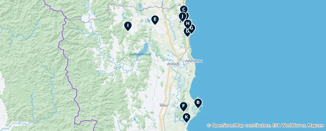 Map of Prachuap Khiri Khan Province Essentials