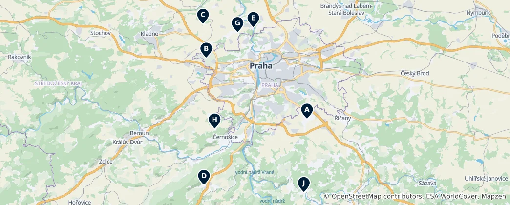 Mapa okres Praha-západ's Essential Treasures