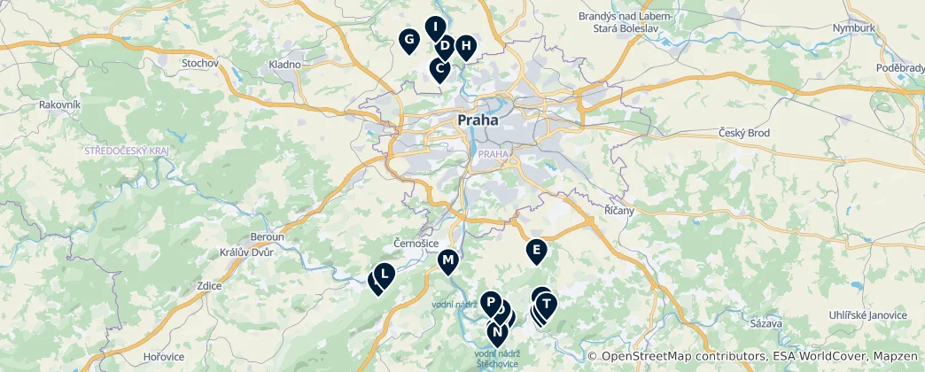 Map of Scenic Natural Wonders