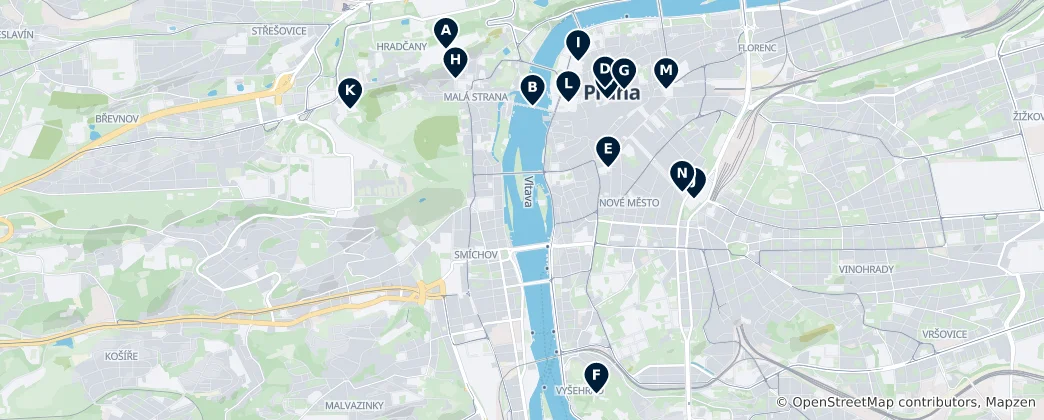 Térkép: Prague Essentials