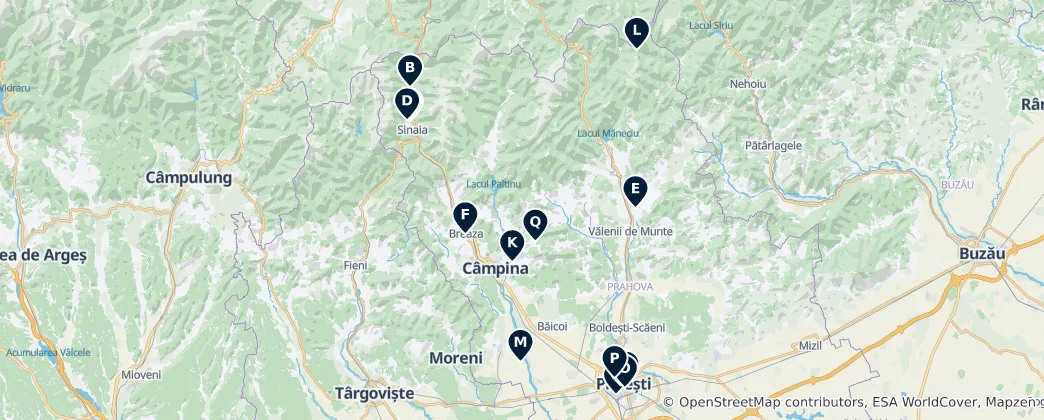 Mapa Castles and Heritage Sites
