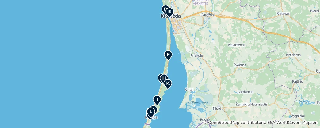 Mapa Juodkrantė, Preila & Pervalka Essentials
