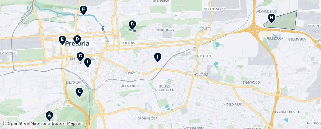 Pretoria Essentials — Map