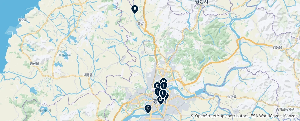 Mapa Základní Památky Pchjongjangu