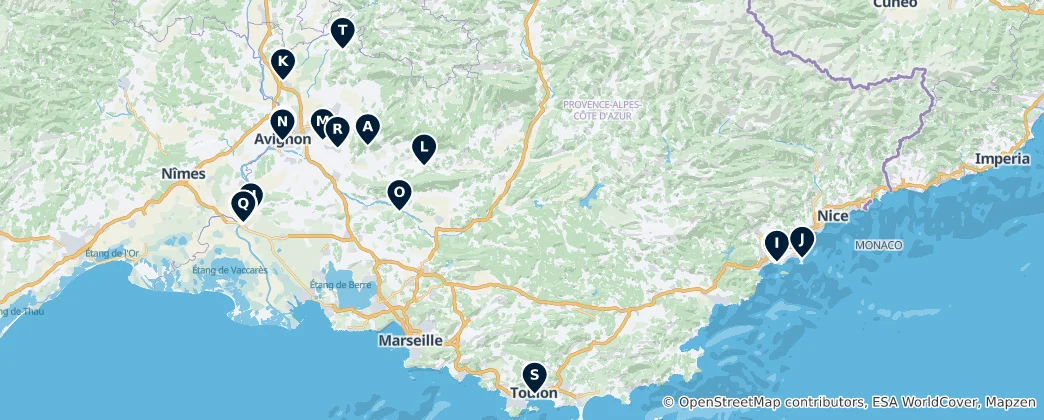 Mapa De Patrimonio Religioso de Provenza