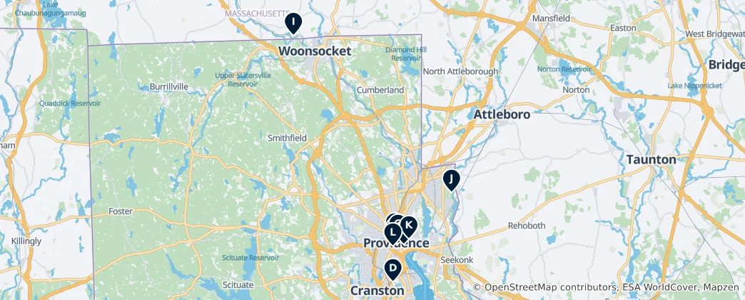 Carte de Providence County Essentials