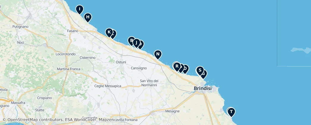 Mapa Coastal Escapes & Beach Resorts