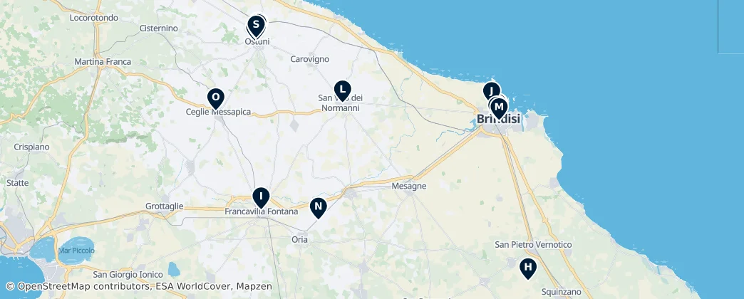 Mapa Historic Churches and Shrines