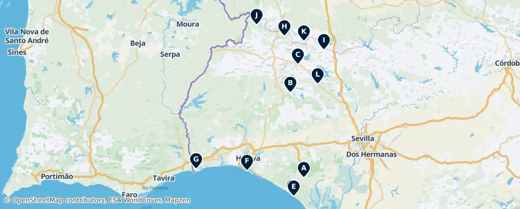 Mapa Huelva: Unmissable Highlights