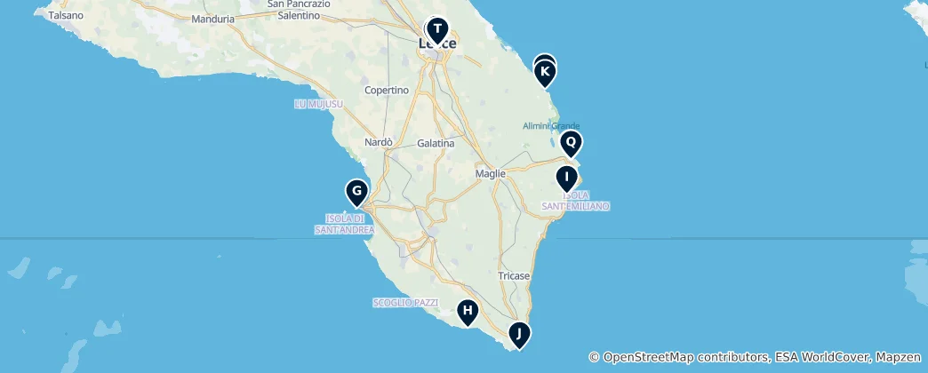 Map of Lecce Province Unmissables