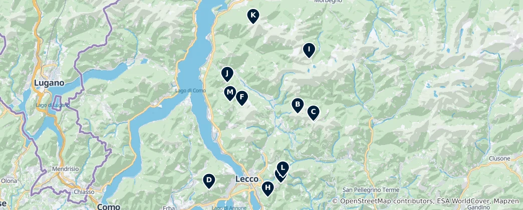 Karte von Alpine Hut Escapes