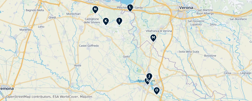 Mapa de Mantua's Historic Treasures