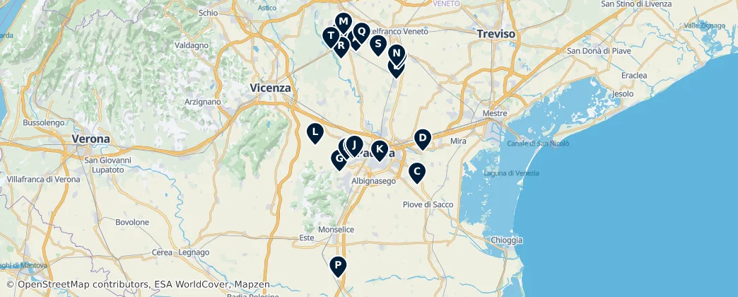 Mapa Parks and Gardens